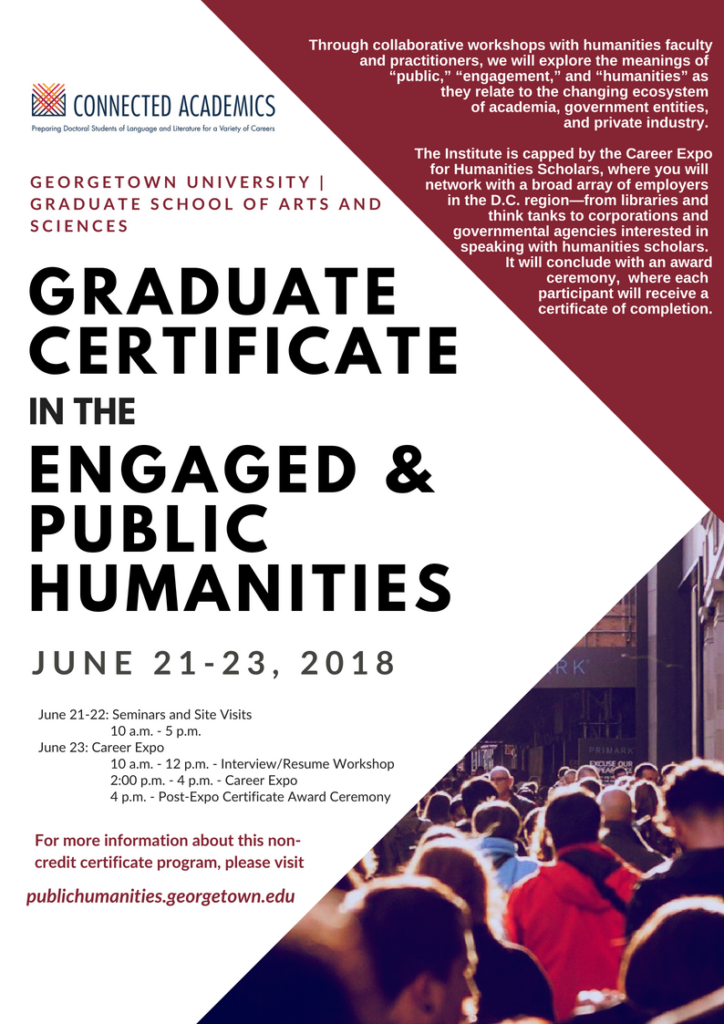 Graduate Certificate in the Engaged & Public Humanities | June 21-23